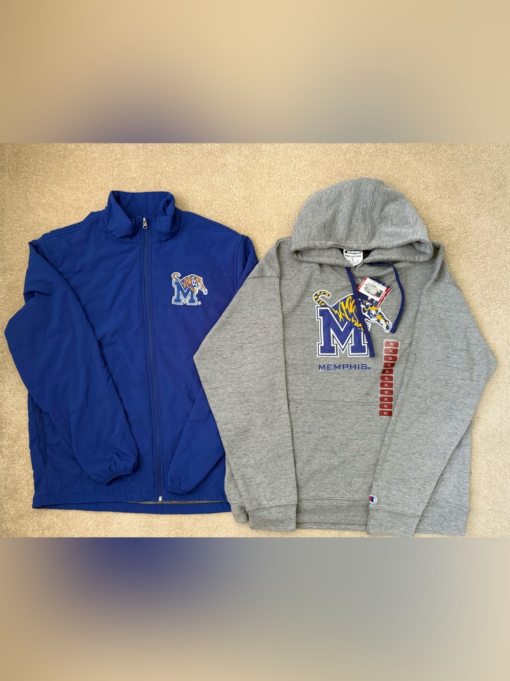 University of Memphis Tigers Men’s Jacket & Hoodie- XL